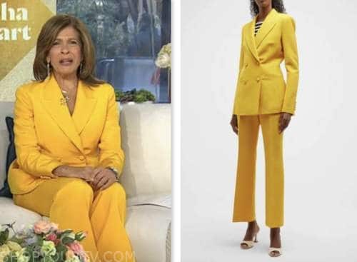 The Today Show: May 2023 Hoda Kotb's Yellow Double Breasted Blazer and ...