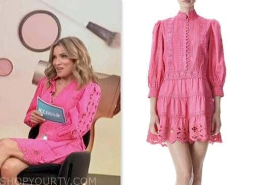 Access Hollywood: May 2023 Kit Hoover's Pink Eyelet Dress | Shop Your TV