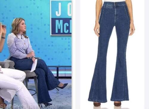 The Today Show: May 2023 Jenna Bush Hager's Dark Wash Seam Flare Jeans ...