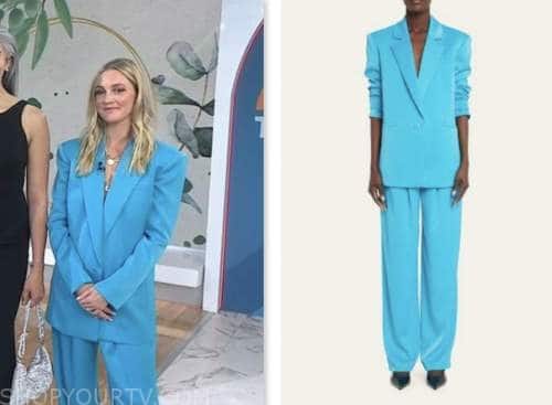 The Today Show: May 2023 Jasmine Snow's Blue Satin Blazer and Pant Suit ...