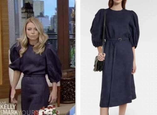 Live with Kelly and Mark: May 2023 Kelly Ripa's Blue Puff Sleeve Belted ...