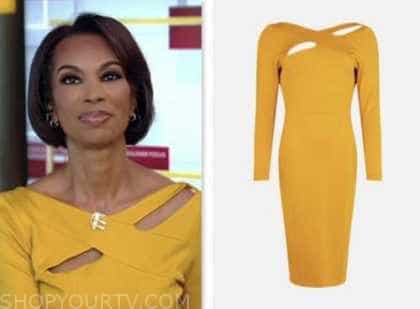 The Faulkner Focus: May 2023 Harris Faulkner's Yellow Cutout Sheath ...