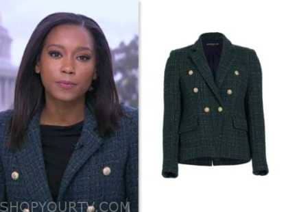 Good Morning America: May 2023 Rachel Scott's Green Tweed Double ...