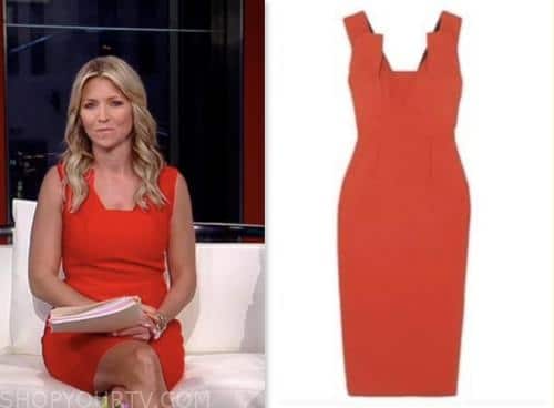 Fox and Friends: May 2023 Ainsley Earhardt's Red Sheath Dress | Shop ...