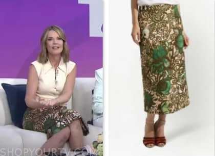 The Today Show: May 2023 Savannah Guthrie's Floral Printed Skirt | Shop ...