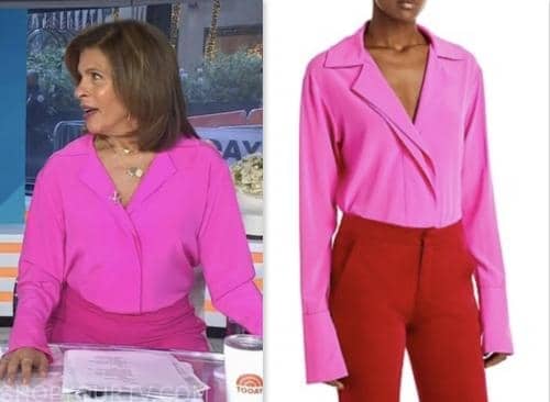 The Today Show: May 2023 Hoda Kotb's Pink Silk Blouse | Shop Your TV