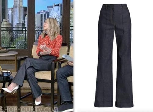 Live with Kelly and Mark: May 2023 Kelly Ripa's Wide Leg Denim Jeans ...