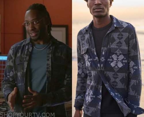 The Flash: Season 9 Episode 10 Chester's Printed Shirt Jacket | Shop ...