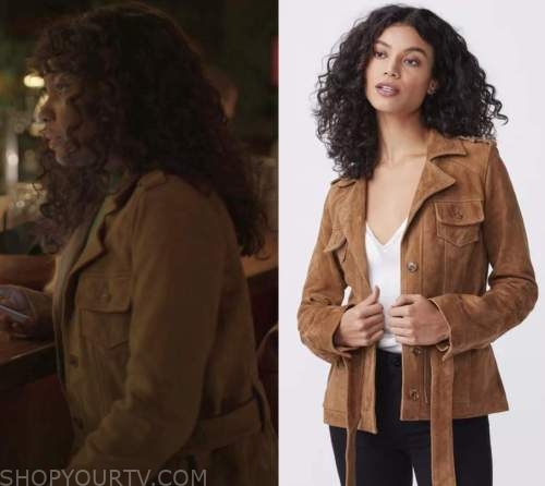 9-1-1 Lone Star: Season 4 Episode 15 Grace's Suede Belted Jacket | Shop ...