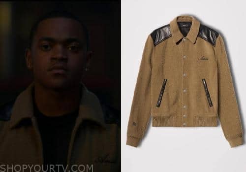 Power Book II Ghost: Season 3 Episode 10 Tariq's Beige Textured Jacket ...