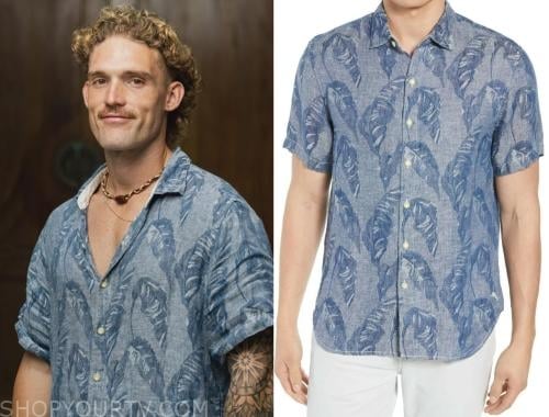 FBoy Island (AU): Season 1 Eric's Palm Printed Shirt | Shop Your TV