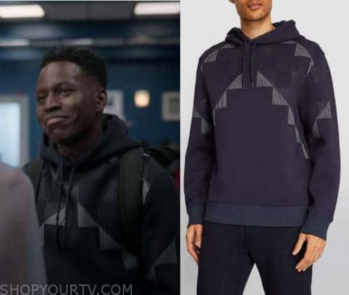 Ted Lasso: Season 3 Episode 10 Black Geo Print Hoodie | Shop Your TV