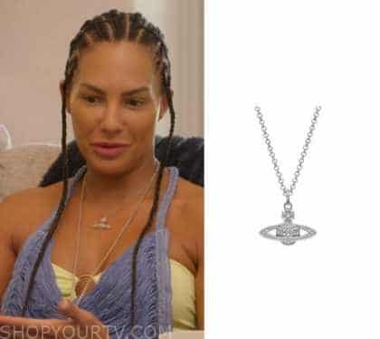 WornOnTV: Amanza's silver necklace and sunglasses on Selling