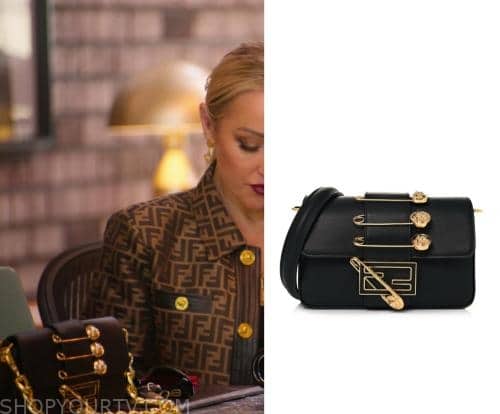 Fendi x Versace Vitello Seta Fendace Brooch