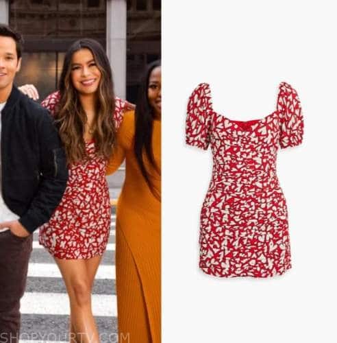 Icarly Reboot: Season 3 Promotional Photos Carly's Printed Mini Dress 