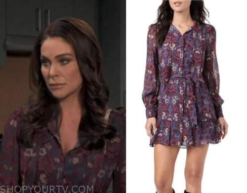 Days Of Our Lives: May 2023 Chloe's Burgundy Floral Dress | Shop Your TV