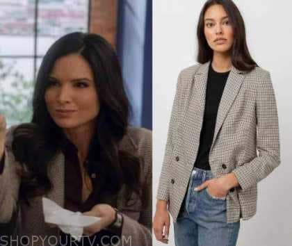 NCIS: Season 20 Episode 21 Jessica's Mini Check Double Breasted Blazer ...