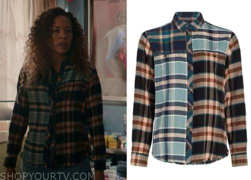 Yellowjackets: Season 2 Episode 6 Taissa's Colorblock Plaid Shirt ...