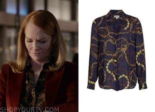 CSI Vegas: Season 2 Episode 20 Catherine's Black & Gold Chain Print ...