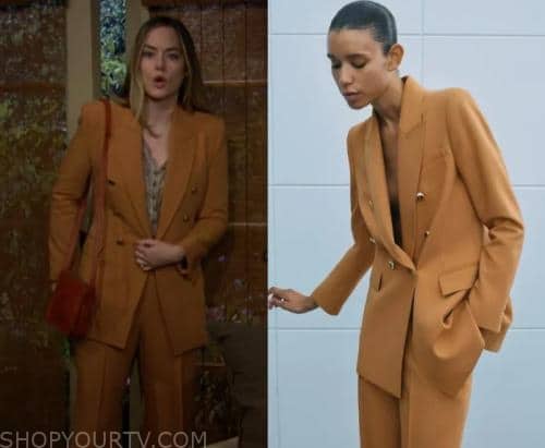 Bold and the Beautiful: May 2023 Hope's Orange/Brown Blazer | Shop Your TV