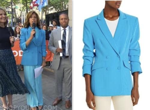 The Today Show: May 2023 Hoda Kotb's Blue Double Breasted Blazer | Shop ...