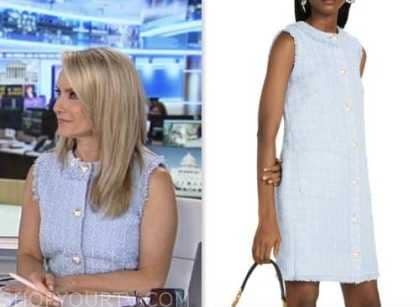 America's Newsroom: June 2023 Dana Perino's Blue Tweed Sleeveless Shift ...