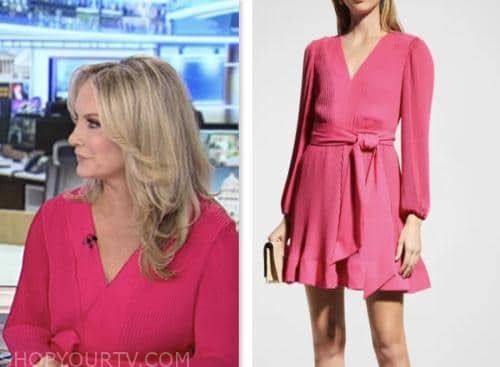 America's Newsroom: June 2023 Dana Perino's Pink Pleated Dress | Shop ...