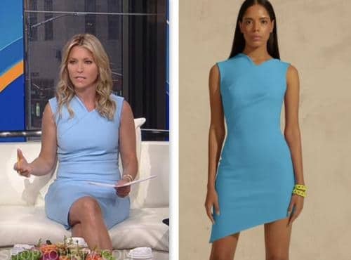 Fox and Friends: June 2023 Ainsley Earhardt's Blue Asymmetric Neck ...