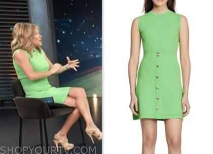 Access Hollywood: June 2023 Kit Hoover's Green Ribbed Knit Mini Dress ...