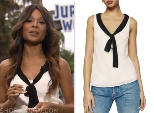 Access Hollywood: June 2023 Zuri Hall's Black and White Tie Neck ...