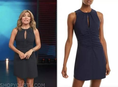 Access Hollywood: June 2023 Kit Hoover's Navy Blue Keyhole Sleeveless ...