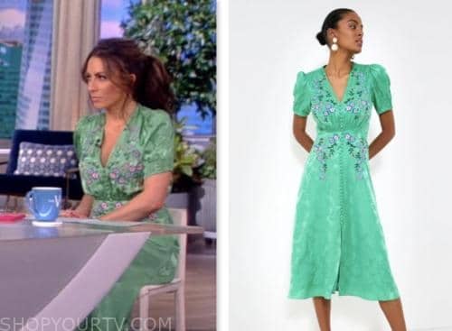 The View: June 2023 Alyssa Farah Griffin's Green Floral Embroidered ...