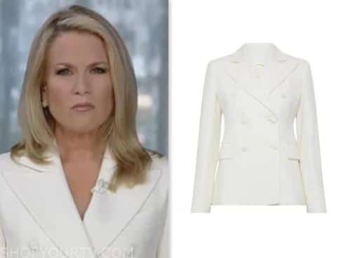 The Story: June 2023 Martha MacCallum's White Double Breasted Blazer ...