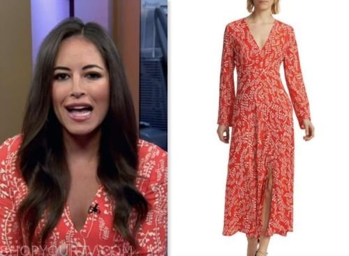 The Today Show: June 2023 Kaylee Hartung's Red and White Floral Printed ...