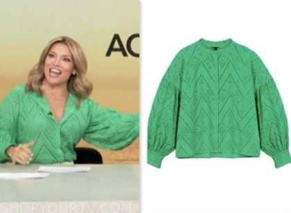 Access Daily: June 2023 Kit Hoover's Green Eyelet Blouse | Shop Your TV