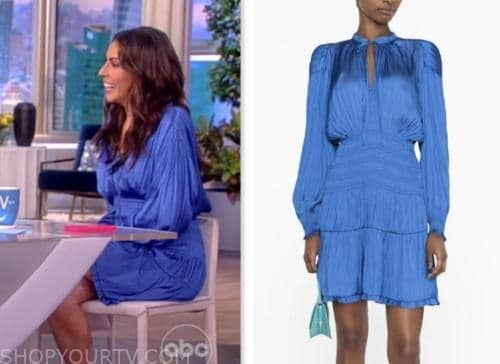 The View: June 2023 Alyssa Farah Griffin's Blue Smocked Tiered Mini ...