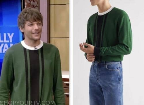 Live with Kelly and Mark: June 2023 Louis Tomlinson's Green Striped ...