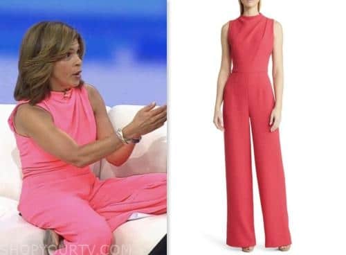 The Today Show: June 2023 Hoda Kotb's Pink Drape Sleeveless Jumpsuit ...