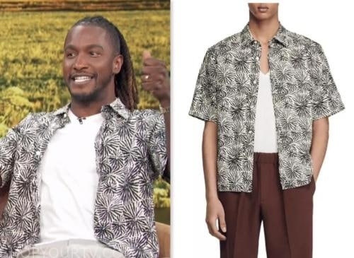 Access Daily: June 2023 Scott Evans's Black Printed Camp Shirt | Shop ...