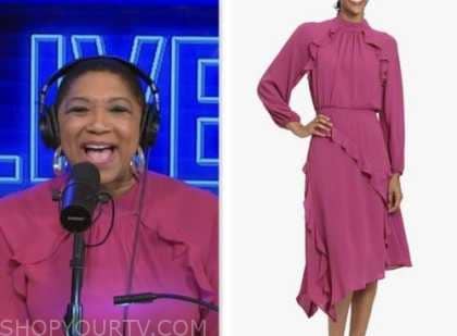 Live with Kelly and Mark: June 2023 Deja Vu's Pink Ruffle Midi Dress ...