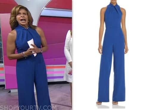 The Today Show: June 2023 Hoda Kotb's Blue Twist Neck Jumpsuit | Shop ...