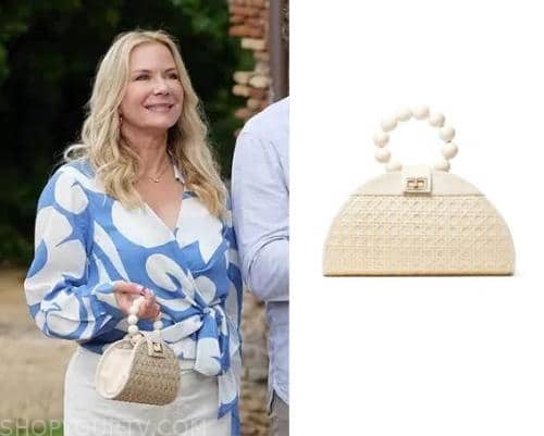 Bold and the Beautiful: June 2023 Brooke's White Bag with Beaded Handle ...