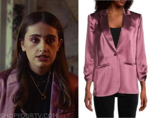 The Idol: Season 1 Episode 1 Leia's Pink Satin Blazer | Shop Your TV