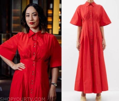 Red Satin Button Front Shirt  Red shirt dress, Red shirt outfits, Silk  shirt outfit