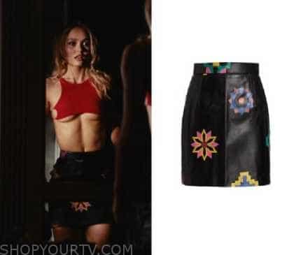 Mini Bra & Skirt worn by Jocelyn (Lily-Rose Depp) in The Idol