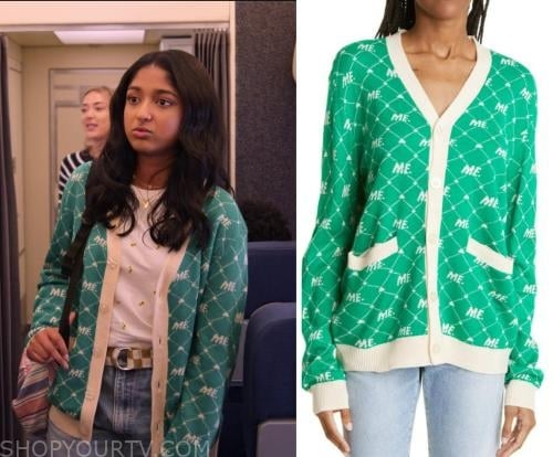 Never Have I Ever: Season 4 Episode 5 Devi's Green Cardigan 