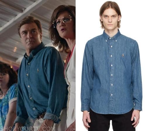 The Righteous Gemstones: Season 3 Episode 1 Denim Chambray Shirt | Shop ...