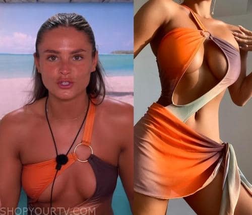 Love Island Uk Season 10 Episode 10 Leahs Ombre Swimsuit Cut Out Shop Your Tv 8984