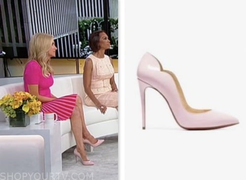 Outnumbered: July 2023 Kayleigh McEnany's Pink Scallop Patent Leather ...