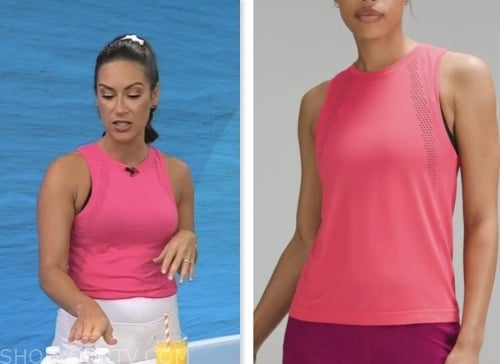 The Today Show: July 2023 Stephanie Mansour's Pink Perforated Tank